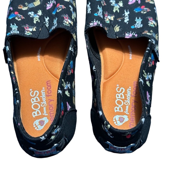 Bob's for Dogs Skechers Black size W7 NWOT Slip-On Memory Foam Vegan 7 - Picture 4 of 6